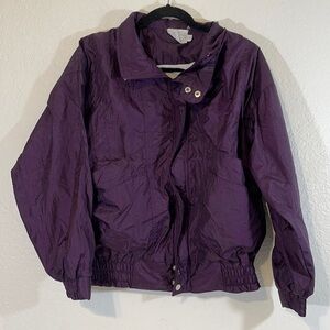 PIERRE CARDIN Deep Purple Windbreaker Jacket Small
